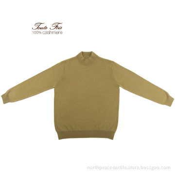 100% cashmere men's round neck long sleeve pullover